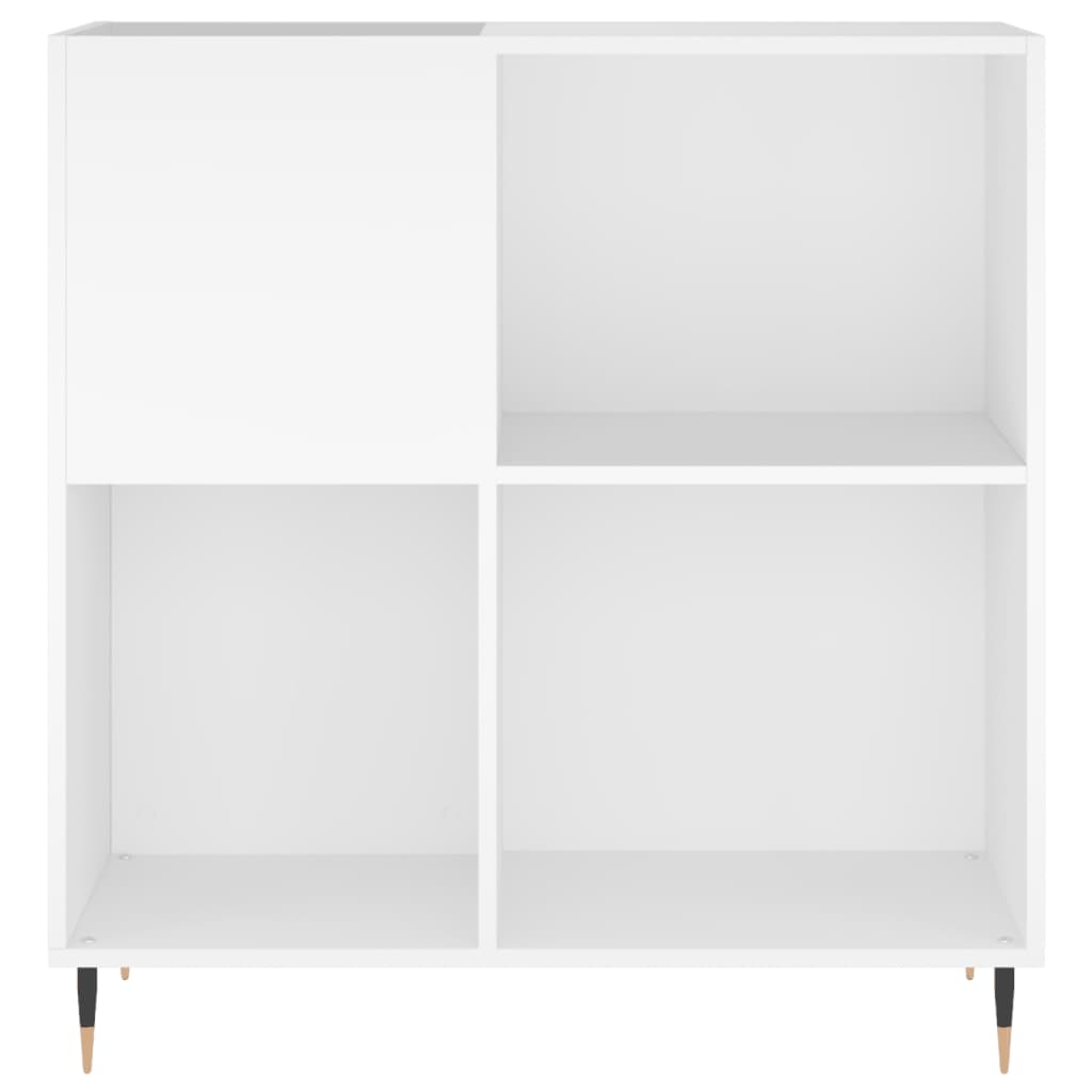Record Cabinet White 84.5x38x89 cm Engineered Wood